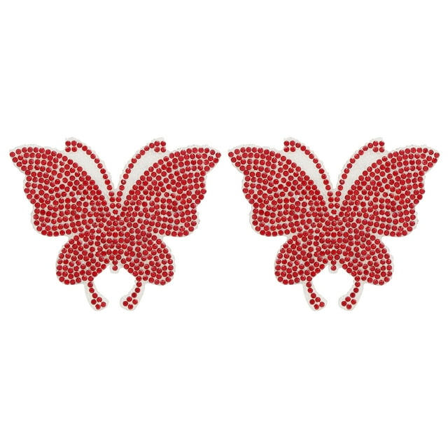 Patch pour Vêtements, Autocollant Papillon Cristal Brillant Autocollant Papillon DIY Appliqué Performance Solide