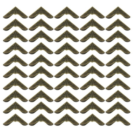 

30mm Metal Book Corners 50pcs Photo Corners Book Corners Protector Retro Metal Decorative for Crafting Bronze