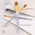 thumbnail image 4 of RCC 245 | Crafter's Choice™ 3pc Brown Taklon Variety Brush Set, 4 of 8