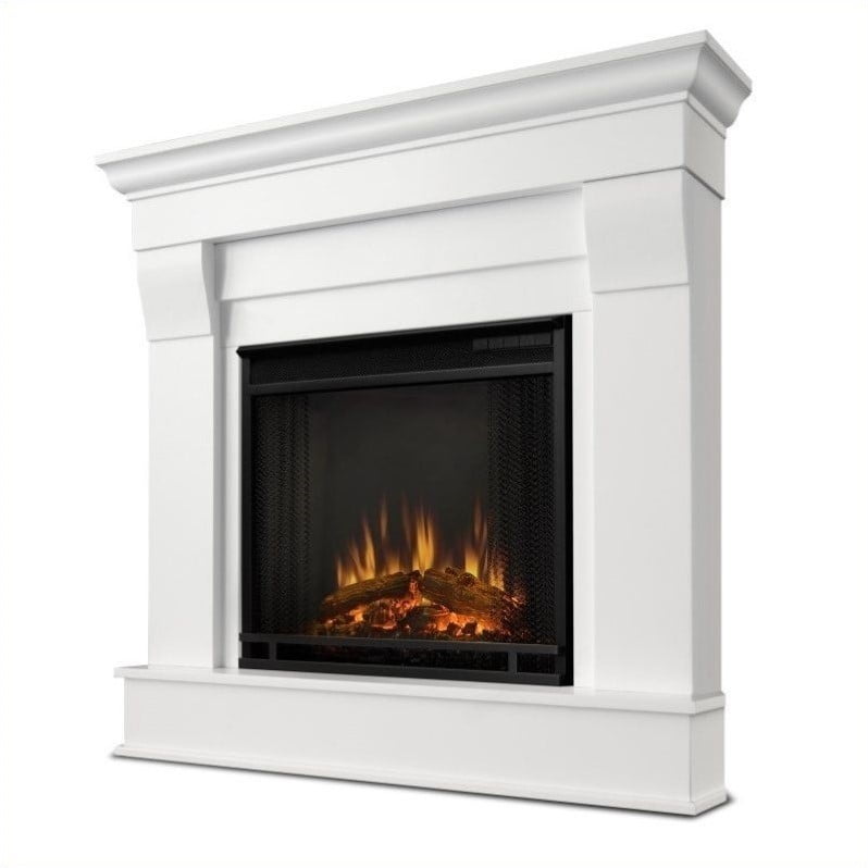 Real Flame Cau Electric Corner Fireplace In White Finish Real Flame Cau Electric Corner Fireplace In White Finish