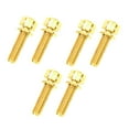 thumbnail image 2 of Juego de 6 tornillos con arandelas para bicicleta de montaña, tornillos de vástago de bicicleta, tornillo de titanio Oro M5x20 Zulema Tornillo de vástago de manillar de bicicleta, 2 of 7