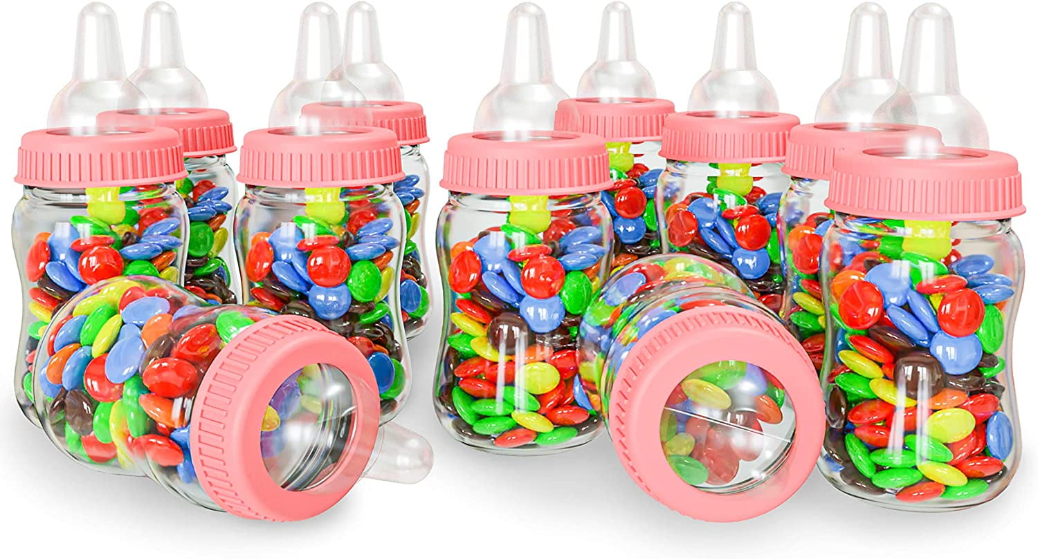 12pcs Fillable Candy Bottle for Baby Shower | Feeder Style Mini Bottle | Candy Gift Box