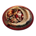 thumbnail image 2 of 3D Christmas Rugs - Optical Illusions Christmas Round Rug, 24 Inch, Decorative Santa Printed Area Mat for Indoor Outdoor Xmas Decor, 2 of 8