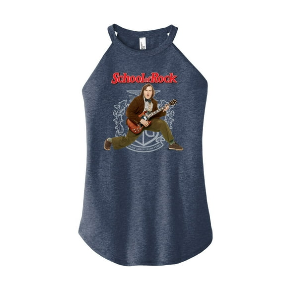 School of Rock - Dewey Finn Playing the Guitar - Juniors High Neck Tank Top