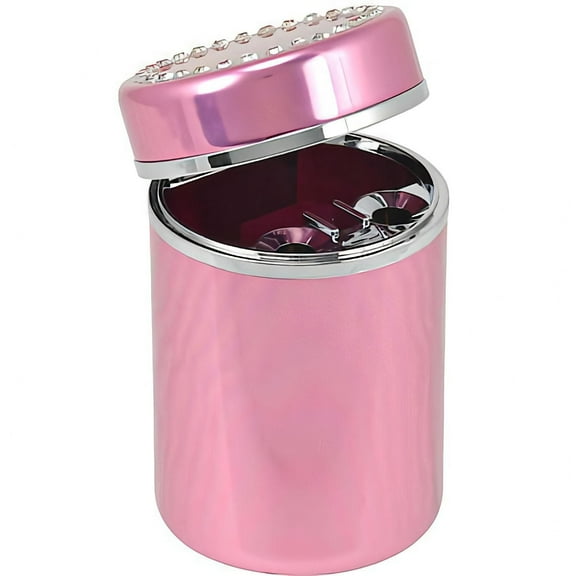 Bell Automotive 22-1-39268-8 Pink Diamond Ashtray with Lid, Chrome