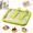 green, variant on Home Rolled Ice Cream Kit, Portable Instant Rolled Icecream Maker Machine Tray, DIY Freeze Dessert Board with 2 Scrapers, Stainless Steel Ice Cream Maker Tray for Fun Freezer Desserts(white)