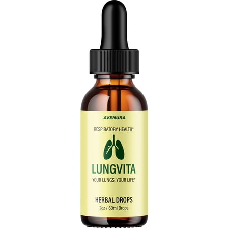 Lungvita Liquid Drops – Lung Vita Drops Extra Strength Natural Blend Healthy Organic Support, 1 Pack, 1 Month Supply