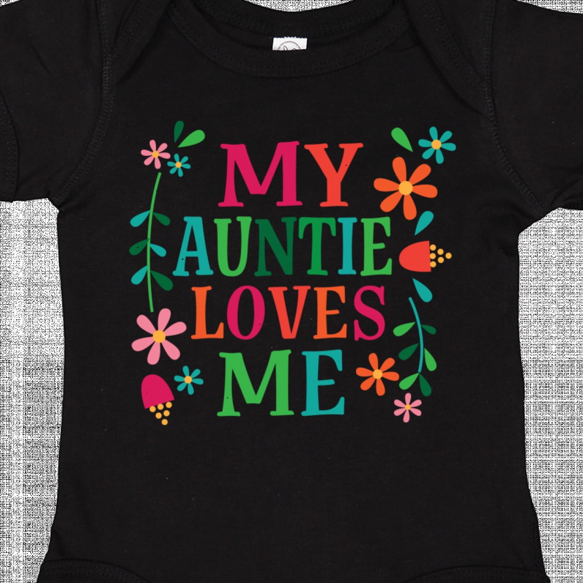 Inktastic My Auntie Loves Me Girls Girls Baby Bodysuit