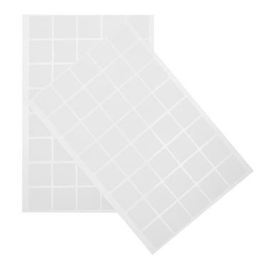 80 Pcs No Trace Double-sided Tape Grid Heavy Duty Clear Duct White