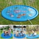 thumbnail image 2 of Diversión acuática al aire libre para niños: 67" cojín inflable del chapoteo - estera del juego del agua con la edad de los rociadores - juguete del agua del niño para el verano Sp, 2 of 5