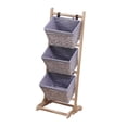 thumbnail image 4 of Cesta de almacenamiento de madera estupendo estante de piso Stand Rústico estantería de estantería de estantería de estantería de estantería para el Estilo a, 4 of 8