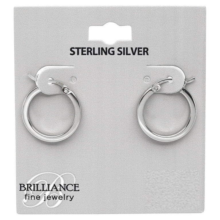 Hoop Earrings 18mm Small Square Tube Sterling Silver Hoop Earrings 18mm Small Square Tube Sterling Silver