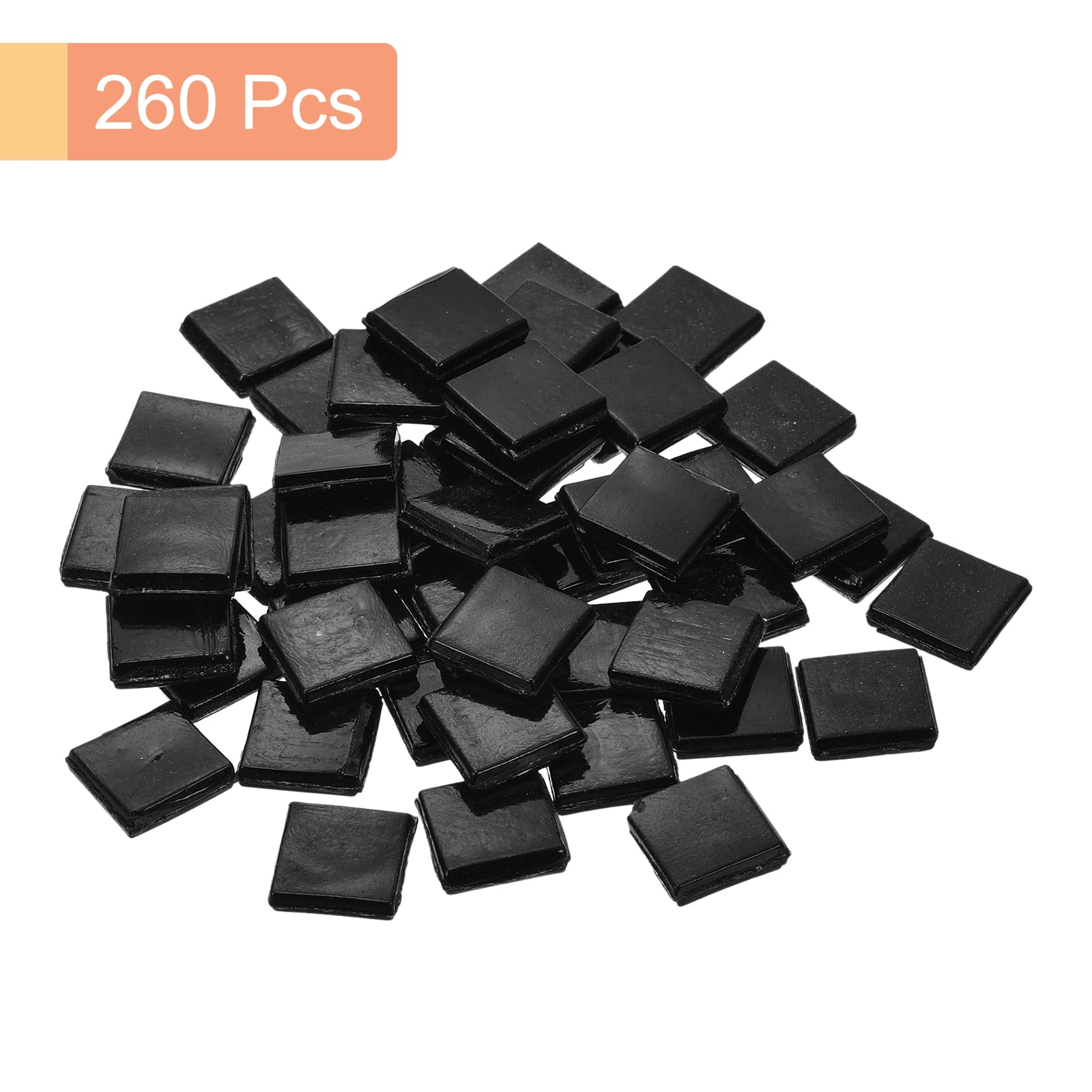 Uxcell 260Pcs Mosaic Tiles, Micro Glass Tiny Mini Mosaic Tile DIY Hobbies Handmade Crystal Free Stone Black