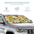 thumbnail image 3 of Kdxio Sunflower Cornflower Poppy Print Windshield Sun Shade, Foldable Sun Blocker for Car,Truck,SUV Automotive Interior Sun Protection,Reflective Shade for Front Windshield(Small), 3 of 7