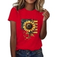 thumbnail image 1 of WZXFASHION T-shirt à Manches Courtes pour Femmes, Imprimé Drapeau National 2D de Station, Ample, Décontracté, Sport, Rabais de 50 % Liquidation T-shirt à Manches Courtes pour Femmes, 1 of 9