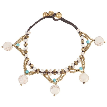 

HOMEMAXS 1Pc Beach Anklet Turquoise Design Foot Chain Pendant DIY Anklet Accessory