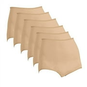 Bali Women's Set of 6 Skimp Skamp Brief Panty - 7, Nude Pack of 6