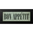 thumbnail image 2 of Harbick, N 24x11 Black Modern Framed Museum Art Print Titled - Bon Appetit III, 2 of 5