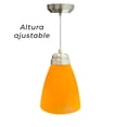 thumbnail image 3 of Lampara De Techo, Luz Ideal, Campana Chica Herraje Satín, Naranja, 3 of 6