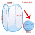 thumbnail image 2 of RZJZGZ Cesto para la colada plegable de malla emergente con bolsillo lateral, cesta para la colada, bolsa de almacenamiento con asas de transporte para ropa sucia (paquete de 2), 2 of 5
