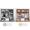 thumbnail image 3 of Stackable Storage Drawers, Drawer Storage With Internal Buckle, Beige Border And Transparent Drawers, 3 Sizes Bathroom Organizers For Home, Wardrobe, 3 of 7