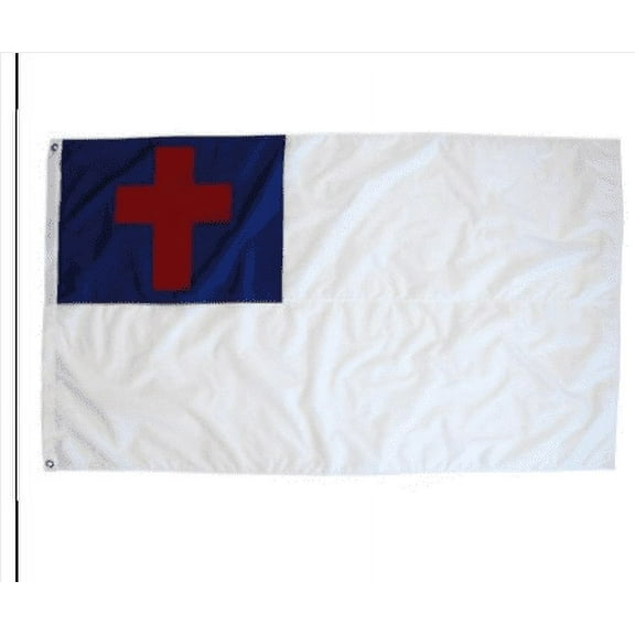 Christian Flag Poly / Nylon 3x5 ft Flag House Banner fade resistant outdoor