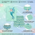 thumbnail image 5 of Rimyaw Toddler Girls Mermaid Pajama Set, 2-Piece Cotton Sleepwear, Short Sleeve Tee and Shorts, Soft Summer PJs, Sizes 3T, 5 of 6