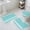 Green, variant on Aqua Striped Bath Mat 3 Piece Bathroom Rug Set, Luxurious White Stripes Modern Abstract Art Non Slip Bath Rug Contour Mat and Toilet Lid Cover, Absorbent Shower Mats Soft Bath Rugs and Mats Sets