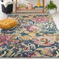 thumbnail image 2 of SAFAVIEH Blossom Jaylen Floral Area Rug, Light Blue/Plum, 6' x 6' Square, 2 of 7