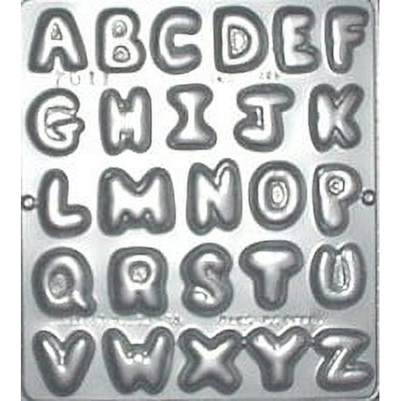 7011 Tufted Alphabet Chocolate Candy Mold
