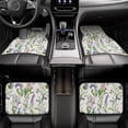 thumbnail image 7 of Yiaed Wisteria Flower Print Carpet Floor Mats for Cars, Auto Accessories Front & Rear Car Floor Mats Car Floor Foot Mat Sets of 4 Pieces, 7 of 7