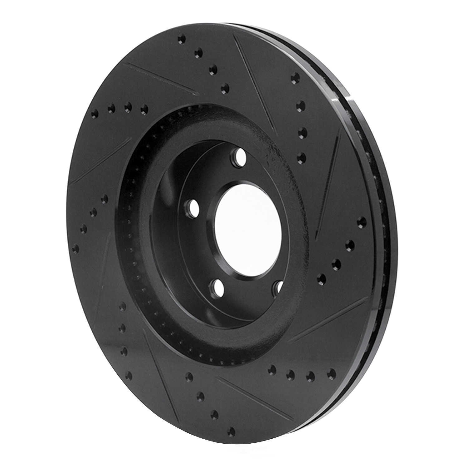 Dynamic Friction Company 633-54089L DFC Brake Rotor - Drilled And Slotted - Black