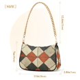 thumbnail image 3 of FORMRS Womens Shoulder Bag with Chain Strap Clutch Purse Cute Tote Handbag, Checkered Pattern, 3 of 7