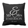 thumbnail image 1 of RYLABLUE Housse de Coussin Personnalisée Noir et Blanc 18x18 Pouces, 1 of 1