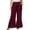 yue866-Red, variant on KHONTS Women's Wide Leg Pants Flowy Boho Elastic High Waist Ruffle Hem Palazzo Pants Plus Size Pleated Vacation Pants Red XL