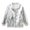 Silver, variant on Dakiuu Boys Girls Bomber Jacket Stand Collar Zip Front Long Sleeve