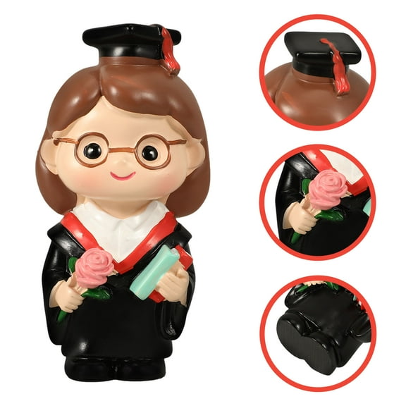 WHAMVOX Graduation Party Cake Decoration Resin Figurine Topper Cake Decor Graduation Supply