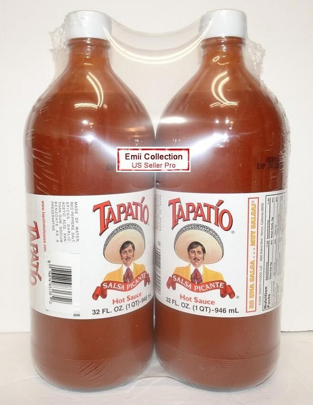 Tapatio Salsa Picante Hot Sauce 32fl oz 946ml (2 Bottles)