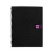 Miquel Rius M Original 1 Subject Graph Notebook, Graphed 11" x 8.5", 80 Sheets Heavyweight Paper, 3 Hole Punched, Micro-Perforated, Black/Purple Durable Polypropylene Cover