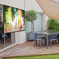 thumbnail image 3 of 60/72/84/100/120/150" Projector Screen,16:9 Portable Indoor Outdoor Projection Movie Screen Foldable Wall Mounted with Peel and Hooks, 3 of 8