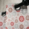 thumbnail image 2 of Ambesonne Christmas Grommet Curtain Single Panel, Snowflakes Print, 50"x60", Ruby Pale Grey, 2 of 5
