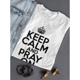 thumbnail image 3 of Pray On  Women White T-Shirt, Female x-Large, 3 of 4