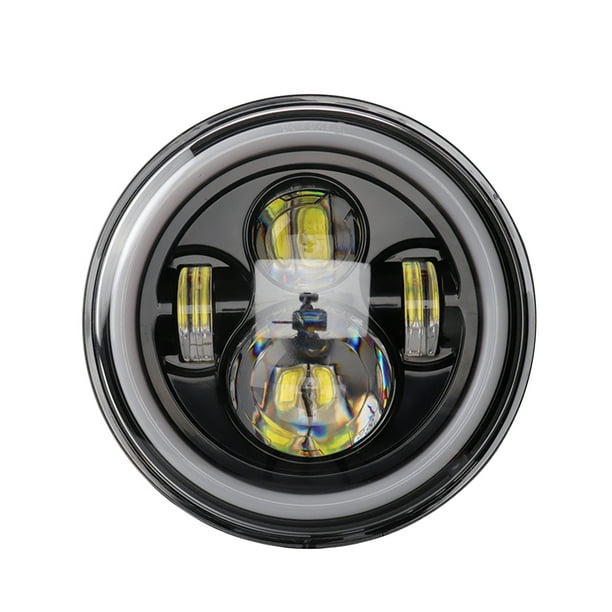24V phare de voiture de moto 7 pouces LED ronde lampe de conduite lampe  frontale adaptée pour 7 pouces Jeep Wrangler, rétro clignotant 