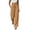 Orange, variant on Linen Wide Leg Pants for Women Elastic Waist Solid Color Palazzo Pants Casual Summer Drawstring Long Pants with Pockets Flowy Beach Vacation Clothes
