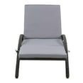 thumbnail image 2 of Chaise longue d'extérieur CorLiving Parksville en résine tressée avec coussin gris, 2 of 8