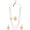 Brown, variant on Faux Pearl Beaded Multi Layered Long Bridal Maroon Necklace with Earrings and Finger Ring Wedding Bollywood Indian Jewelry Set for Women