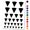 Black, variant on Pizza Slice Triangle Solid Water Resistant Temporary Tattoo Set Fake Body Art Collection - White
