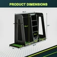 thumbnail image 2 of Golf Bag Organizer Storage Rack, Premium Wooden 2 Golf Bags Rack with Drawer, Easy to Assemble Golf Club Stand/Holder Suitable for Garage Home Simulator and Office, Black, 2 of 7