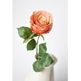 thumbnail image 4 of 22" Faux Large Rose Bud Stem Light Coral, 4 of 6