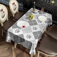 thumbnail image 2 of Pawprints Argyle Rectangle Tablecloth 60"x102",Waterproof Polyester Rectangle Table Cloth, Wipeable Spillproof Polyester Tablecloth for Dining, Camping, Indoor and Outdoor, 2 of 6